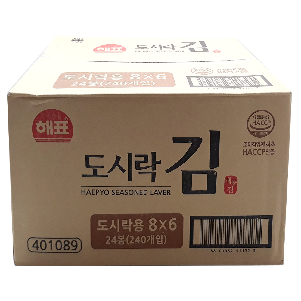 (박스) 해표 미니 도시락김(8절6매)