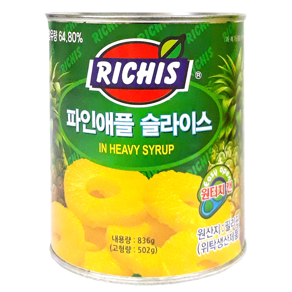 리치스) 파인애플 슬라이스 836g
