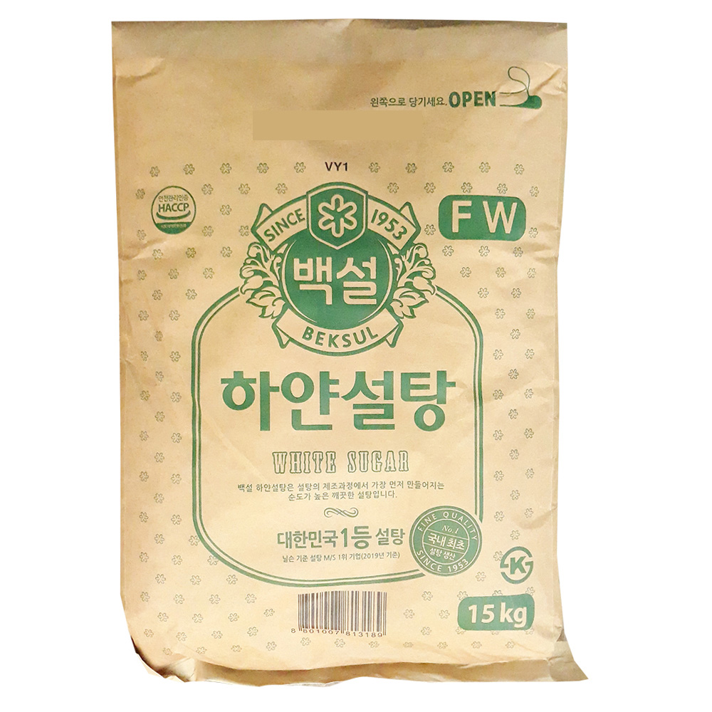 백설) 하얀설탕 15kg